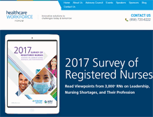 Tablet Screenshot of healthcareworkforceforum.com